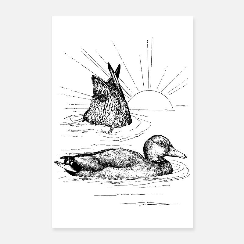 LES MALLARDS Poster 60 x 90 cm