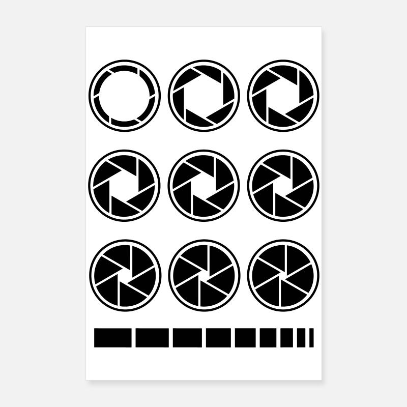 aperture exposure time camera photography Poster 24" x 35" (60x90 cm)
