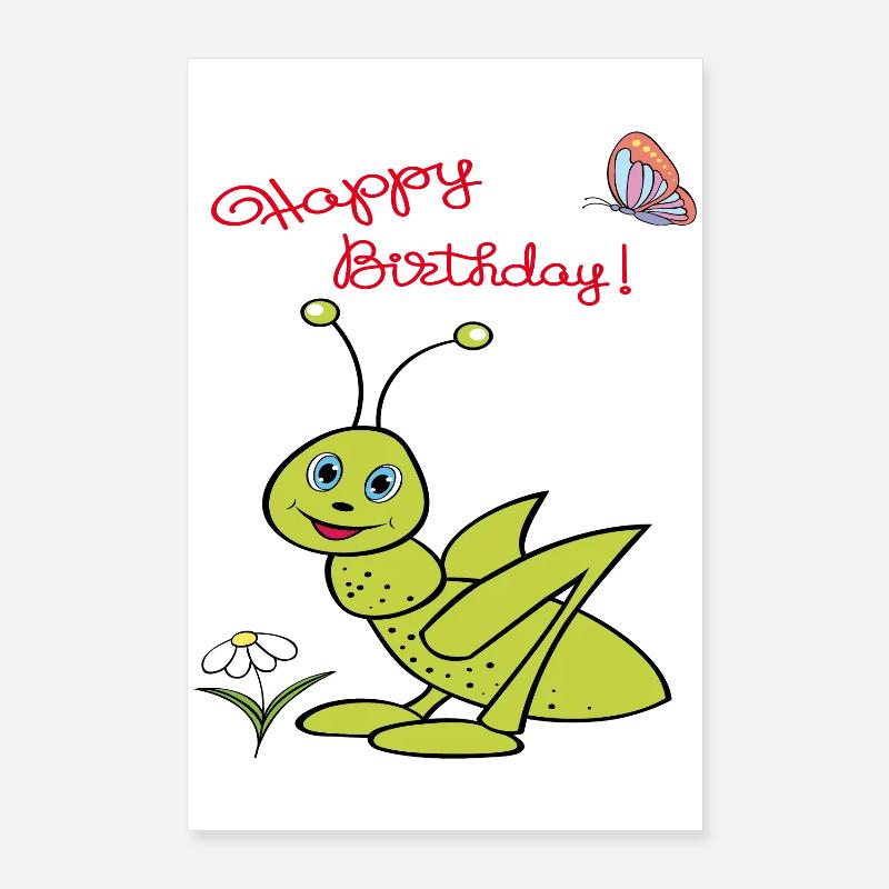 Joyeux anniversaire Cricket Poster 60 x 90 cm