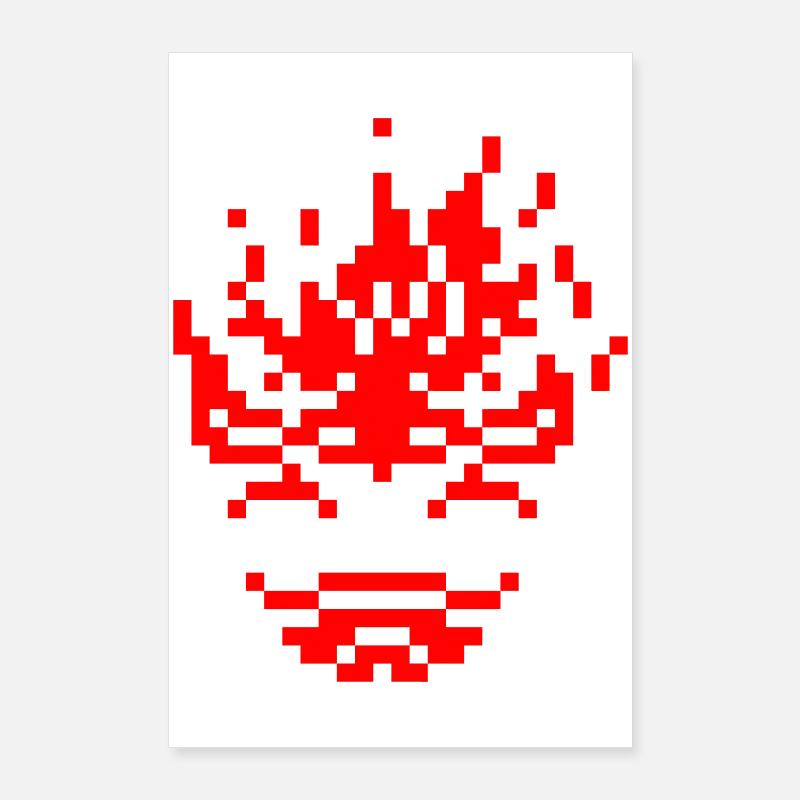 8bit pixel oni Poster 60x90 cm