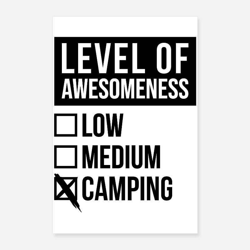 Camping Poster 24" x 35" (60x90 cm)