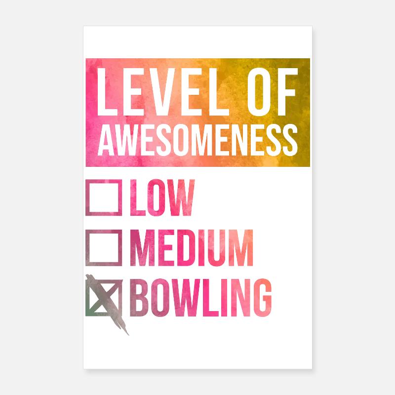bowling Poster 60 x 90 cm