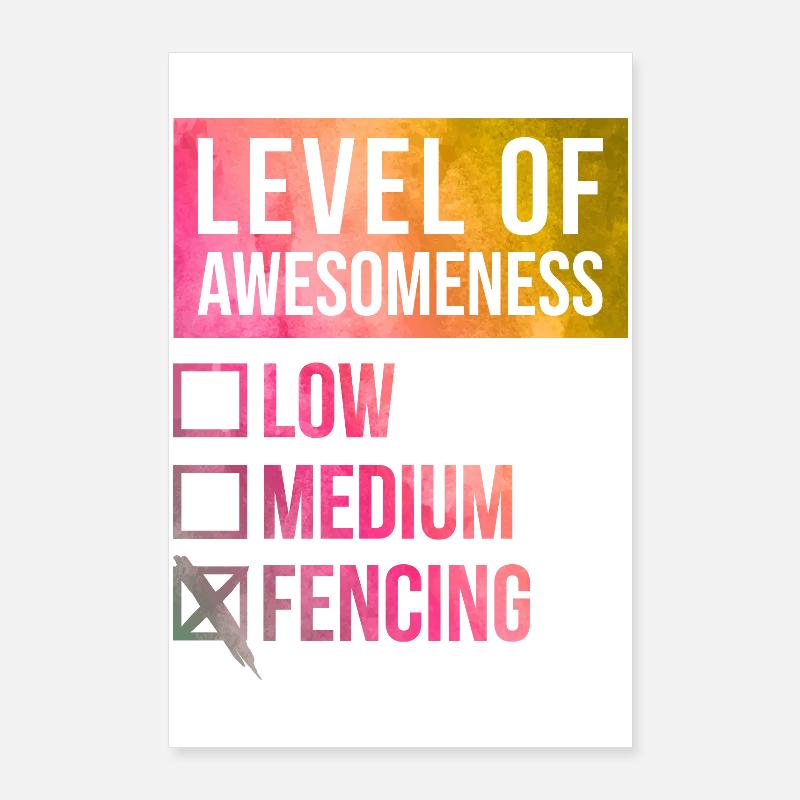 Fechten Poster 60x90 cm