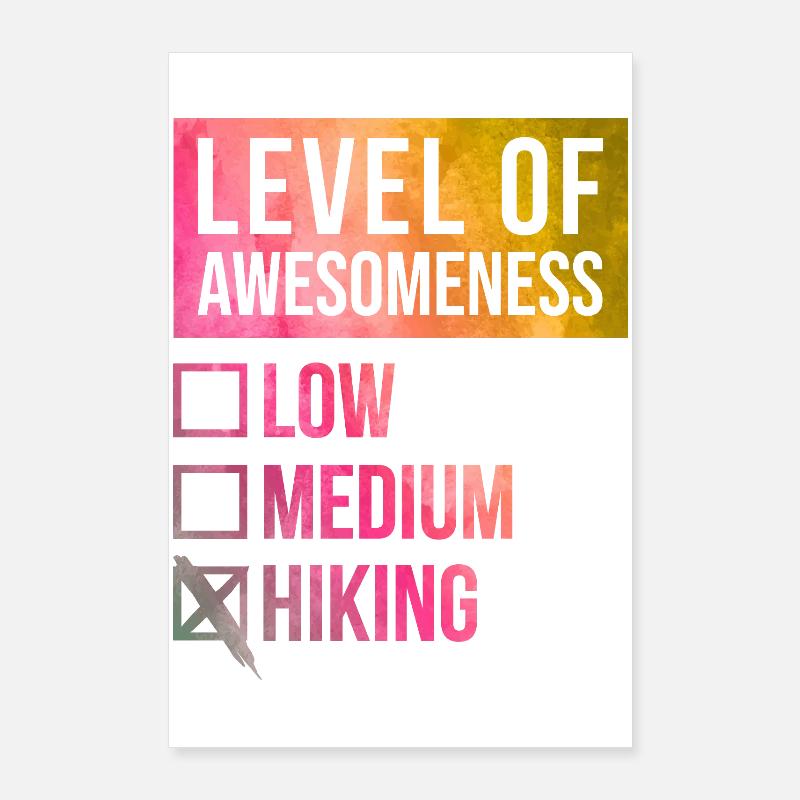 Hiking Poster 24" x 35" (60x90 cm)
