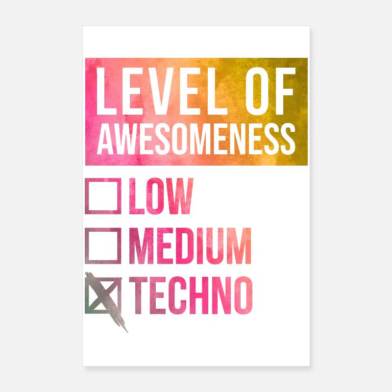Techno Poster 60x90 cm