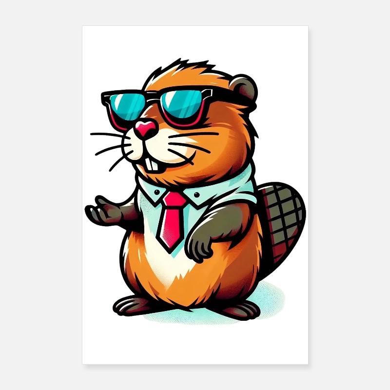 Beaver Poster 24" x 35" (60x90 cm)