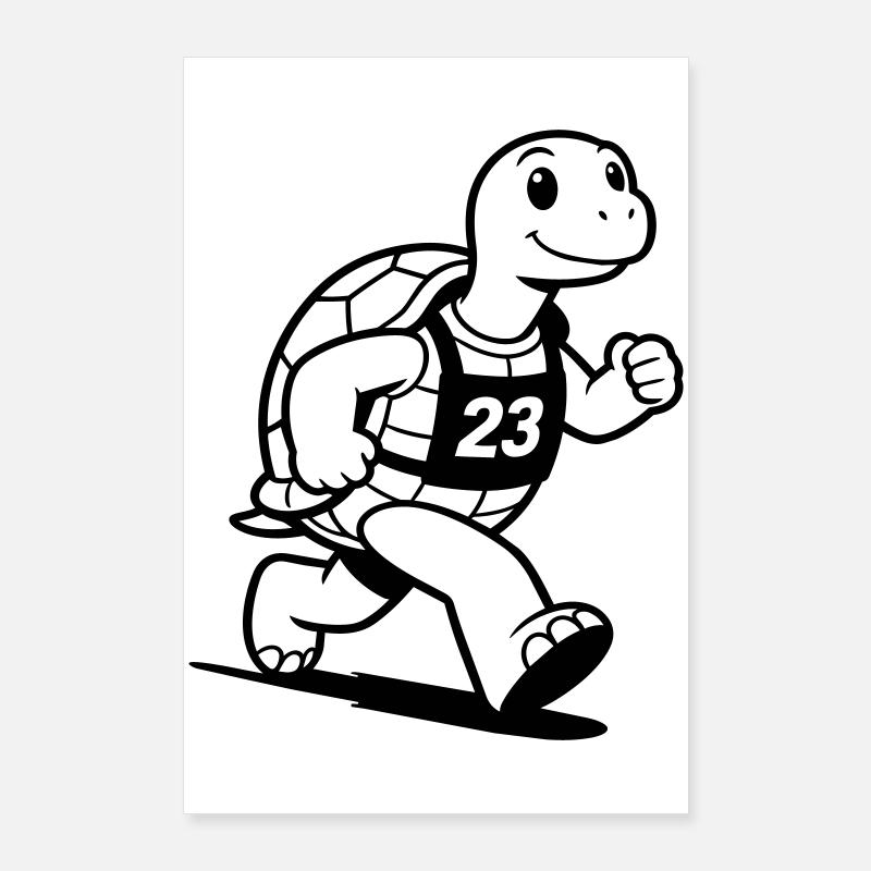 Marathon de Tortues Poster 60 x 90 cm
