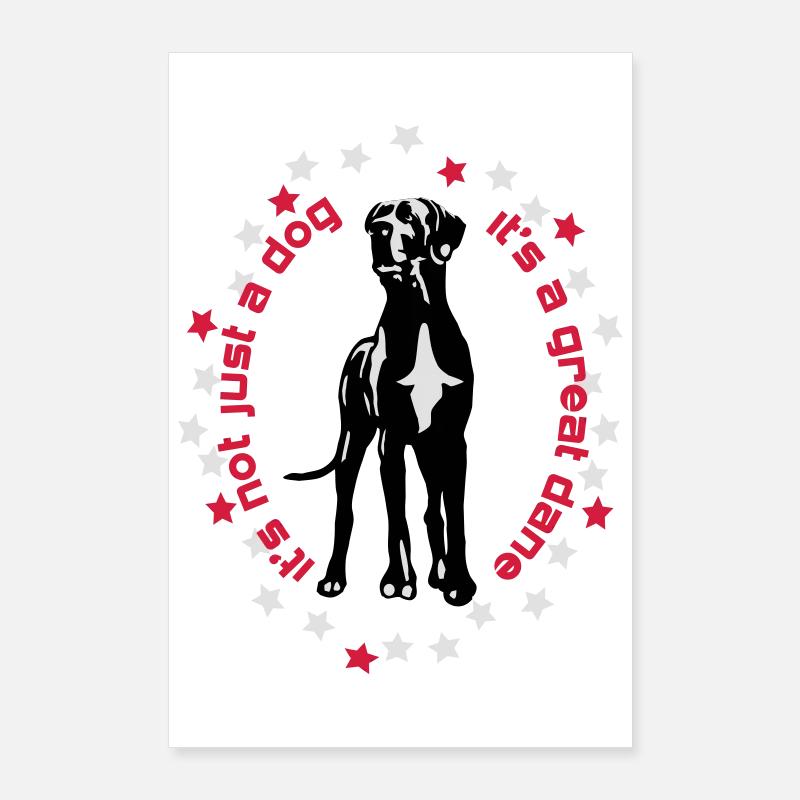 it's a great dane Great Dane foregoing Poster 24" x 35" (60x90 cm)