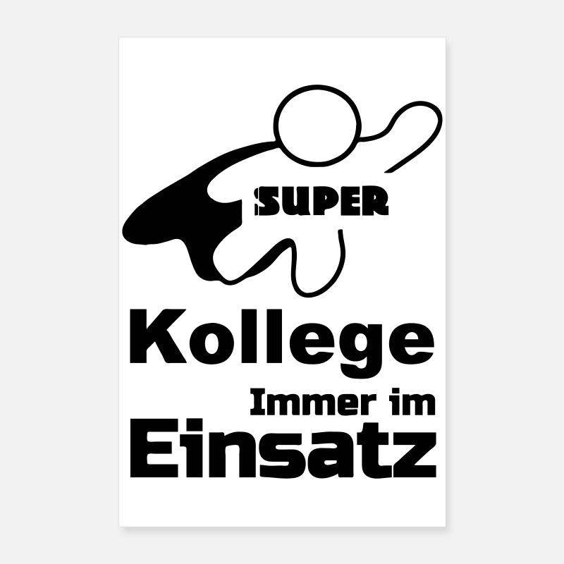 Super Kollege Geschenk Poster 60x90 cm