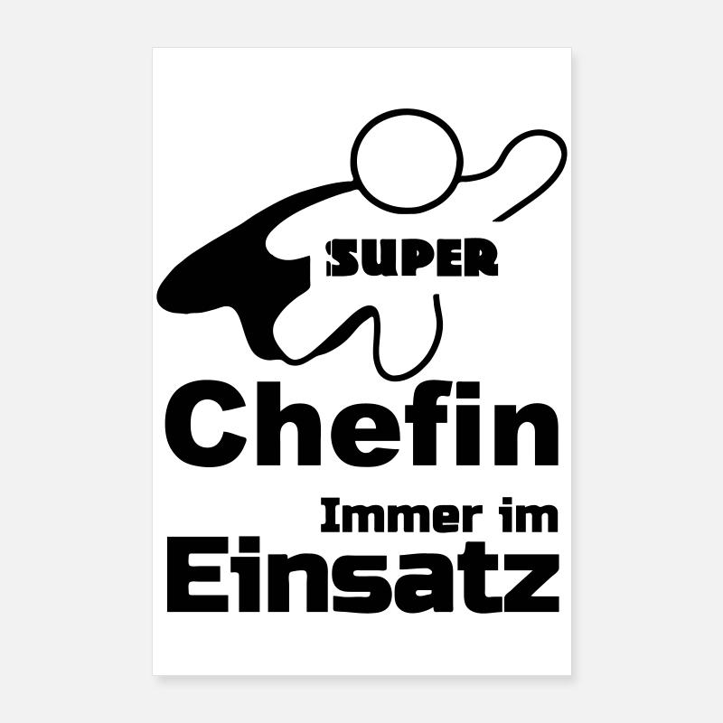 Super Chefin Geschenk Poster 60x90 cm