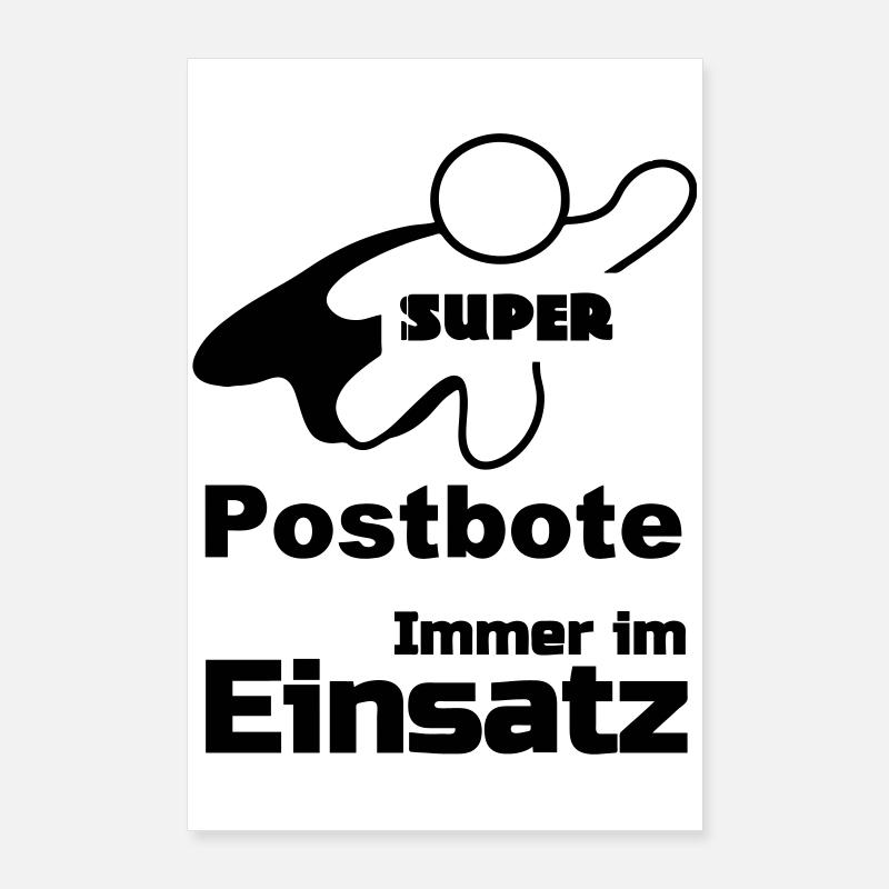 Super Postbote Geschenk Poster 60x90 cm