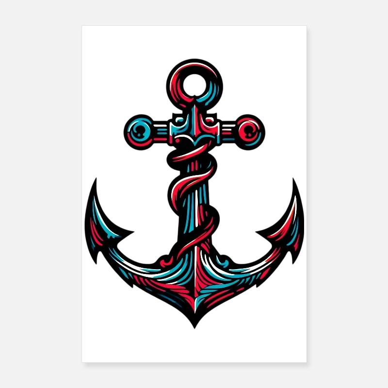 Une ancre Poster 60 x 90 cm