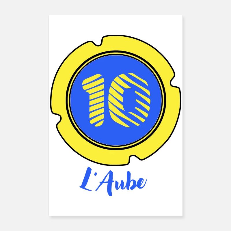 Logo département de l'Aube 10 Poster 60 x 90 cm