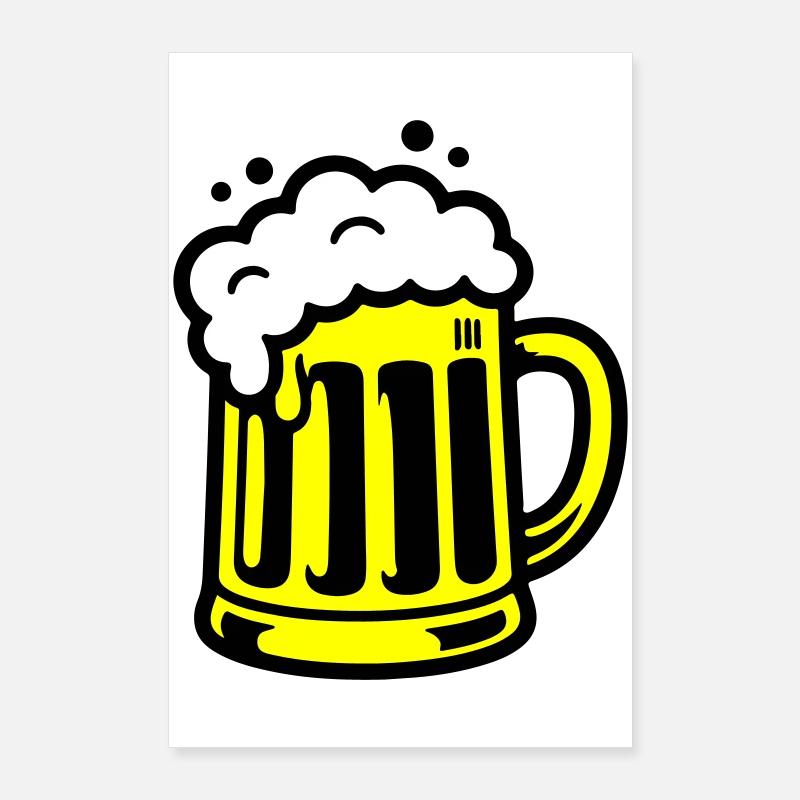 Bier Bierkrug Symbol Poster 60x90 cm