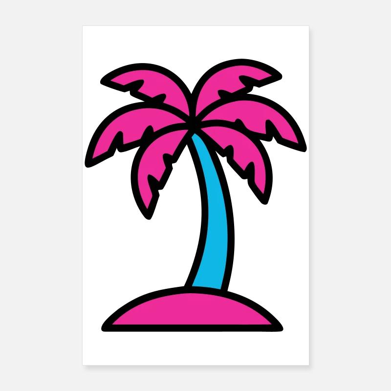 Vaporwave des années 90 de Neon Palm Tree Poster 60 x 90 cm