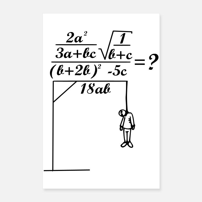 formule de math Poster 60 x 90 cm