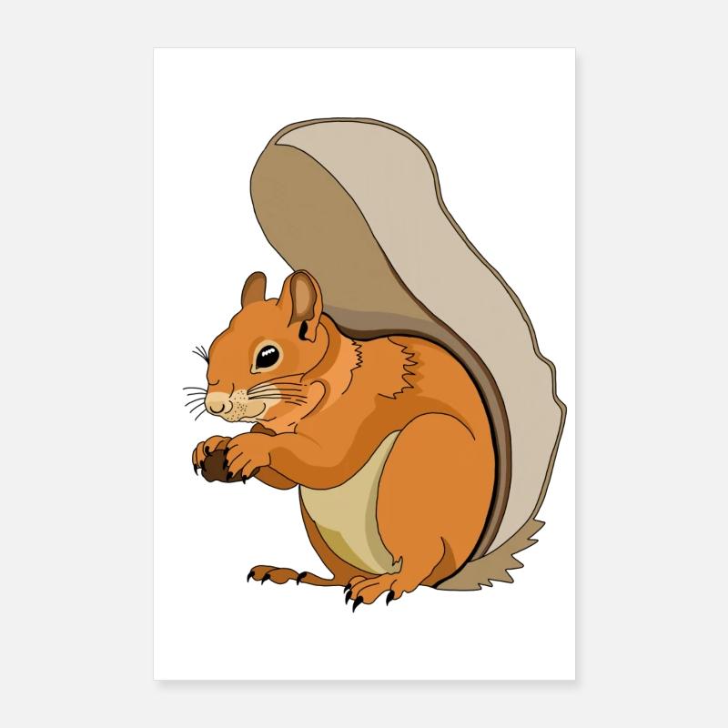 EIchhörnchen Poster 60x90 cm