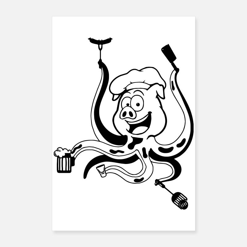 Grill Bacon Rigging Poster 24" x 35" (60x90 cm)