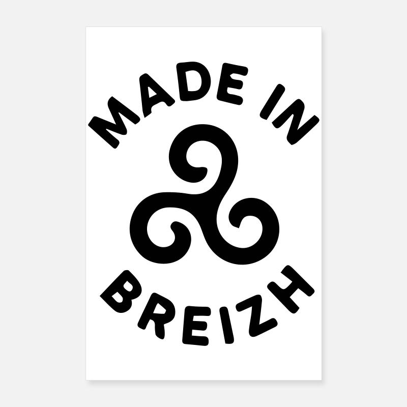 Made in Breizh - Logo avec le triskell breton Poster 60 x 90 cm