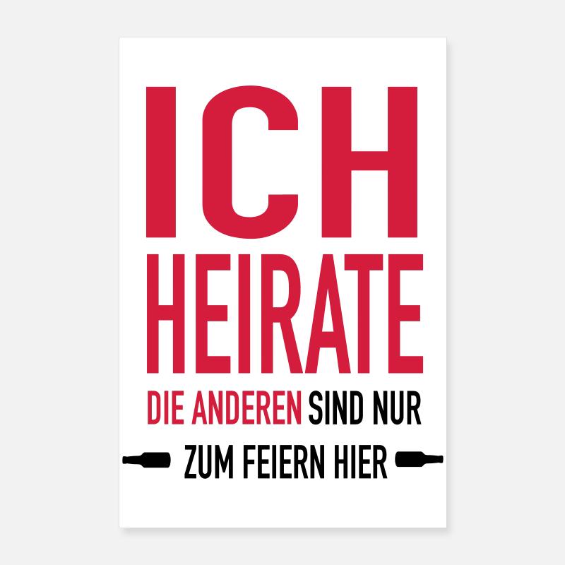ich Heirate x1 Poster 60x90 cm