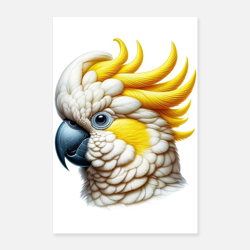 Perroquet cacatoès Poster 60 x 90 cm