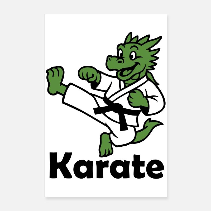 Karaté Dragon Poster 60 x 90 cm