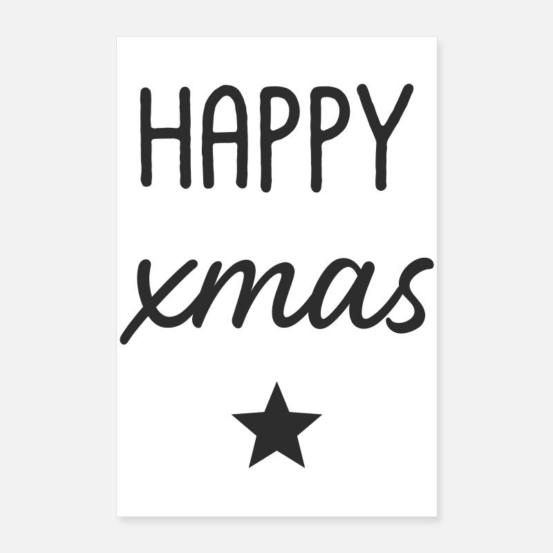 JOYEUX design d’étoile de Noël Poster 60 x 90 cm