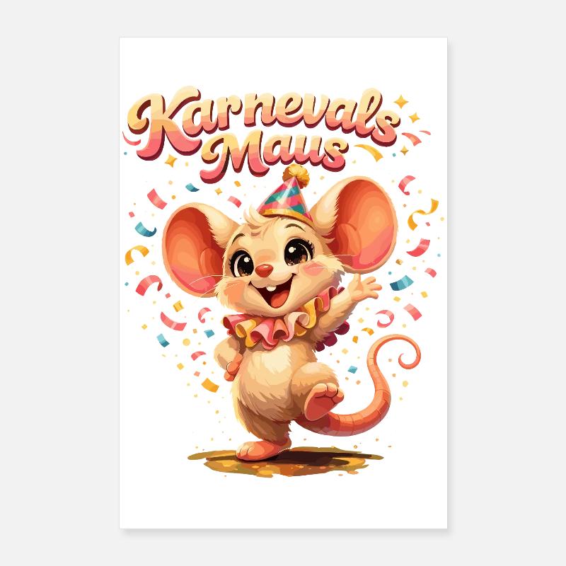 Carnival Mouse Costume – Carnival Outfit Cologne Poster 24" x 35" (60x90 cm)