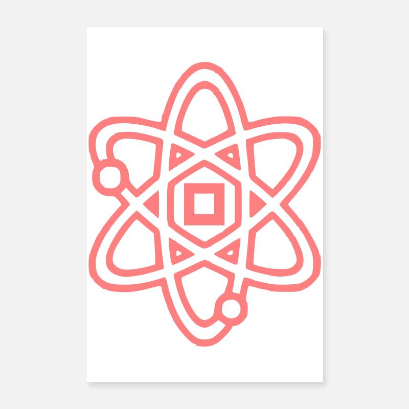 Atom Symbol Physik Kern Poster 60x90 cm