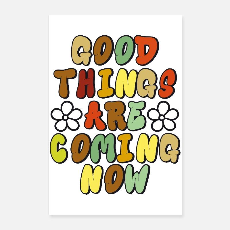 Good Things - Optimistic retro design Poster 24" x 35" (60x90 cm)