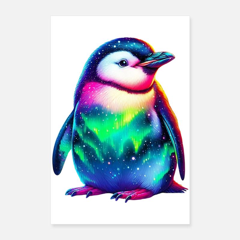 Aurora Borealis Pinguin Poster 60x90 cm