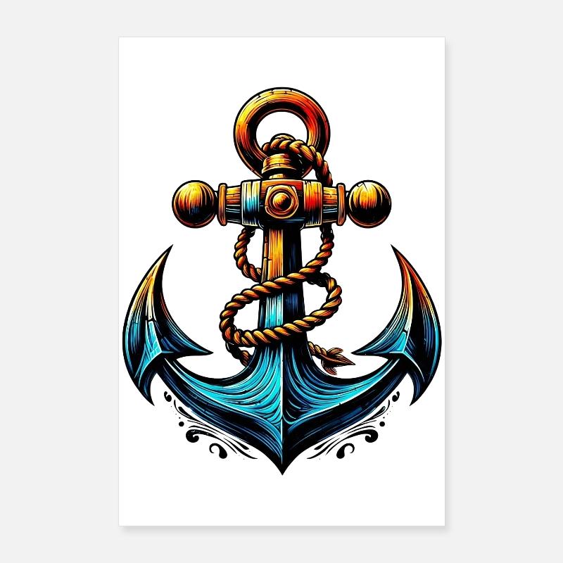 Ein Anker Poster 60x90 cm