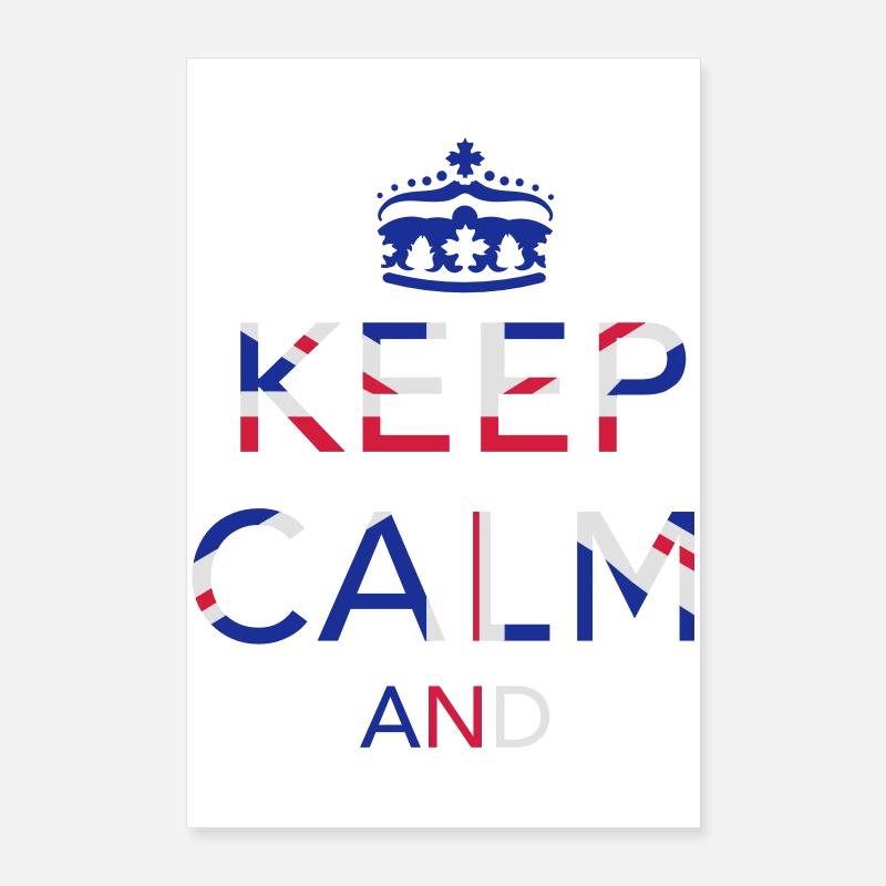 Keep calm... Union Jack Poster 60 x 90 cm
