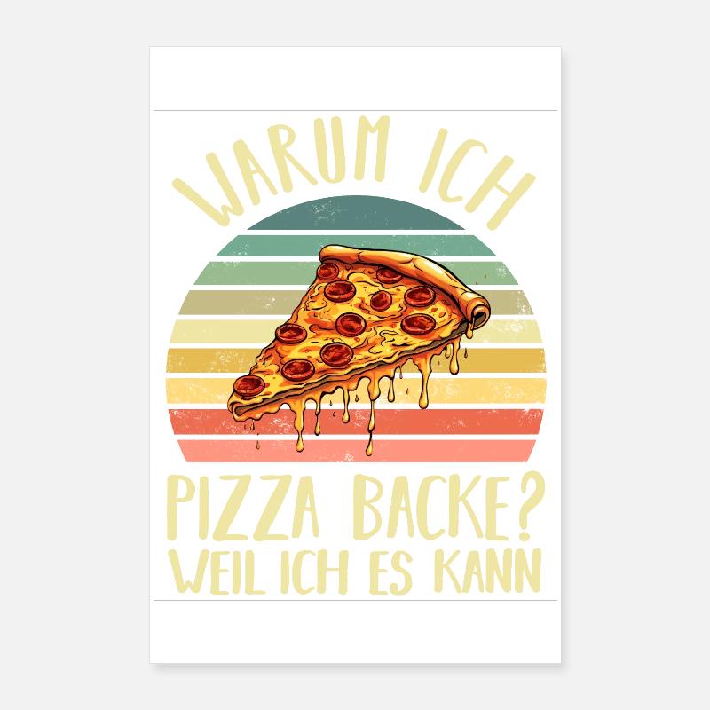 PIzza Bäcker Pizzaiolo Poster 60x90 cm