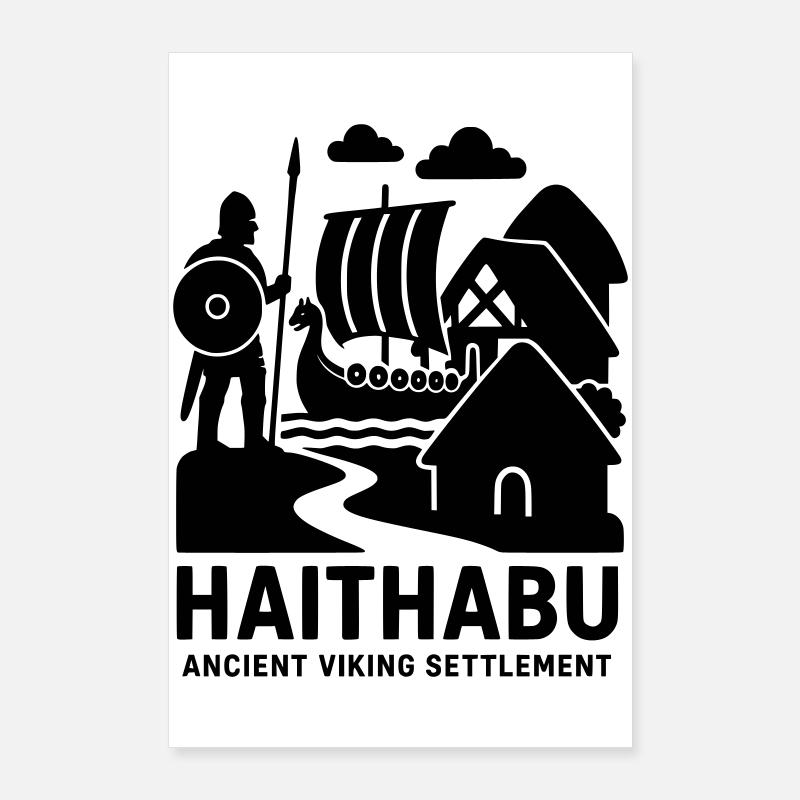 haithabu wikinger dorf  Poster 60x90 cm