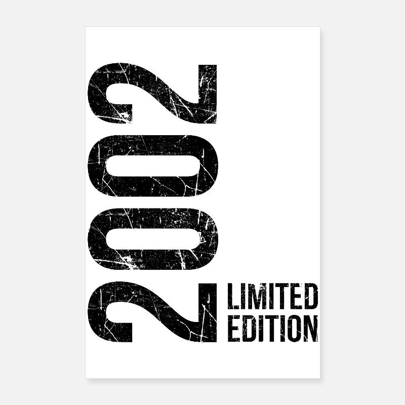 24e anniversaire – année de naissance 2002 Poster 60 x 90 cm