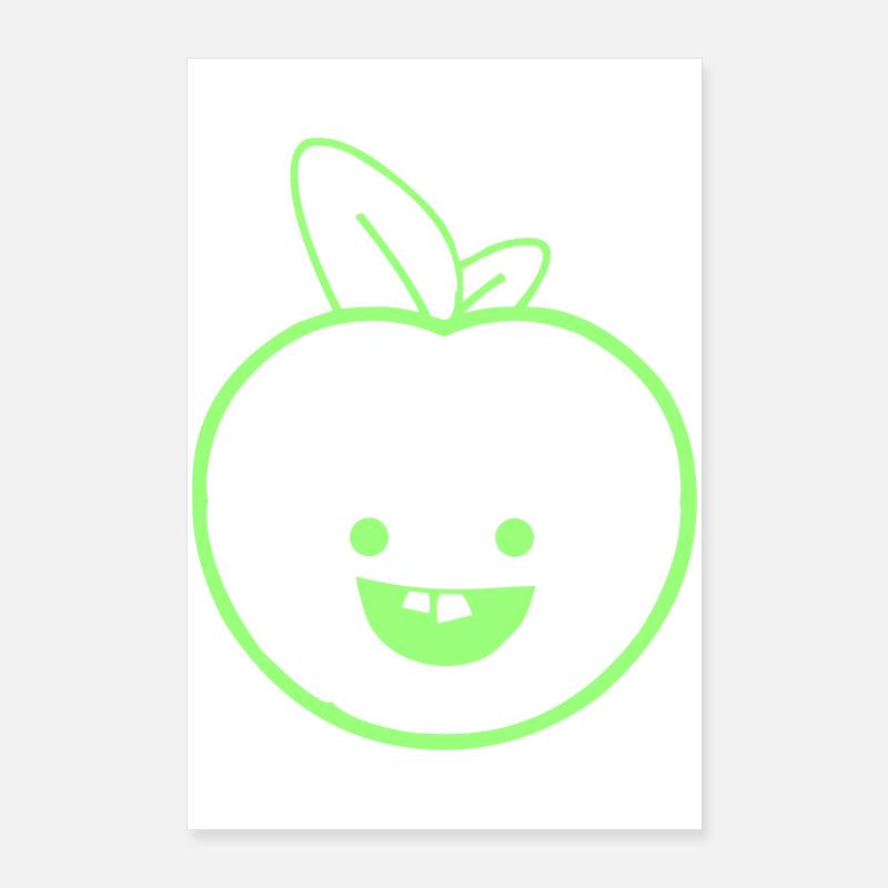 Lime Apfel Lächeln Poster 60x90 cm