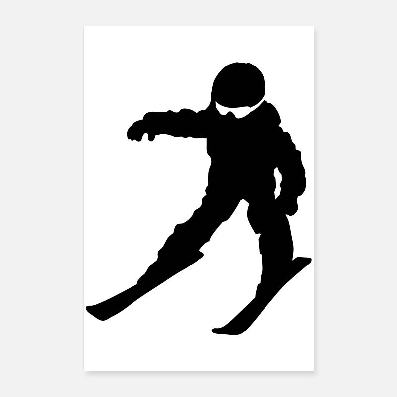 école de ski Poster 60 x 90 cm