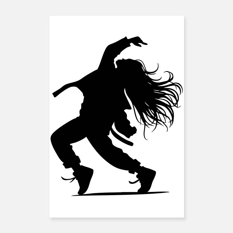 B-Girl Silhouette – Breakdance Groove Poster 60 x 90 cm