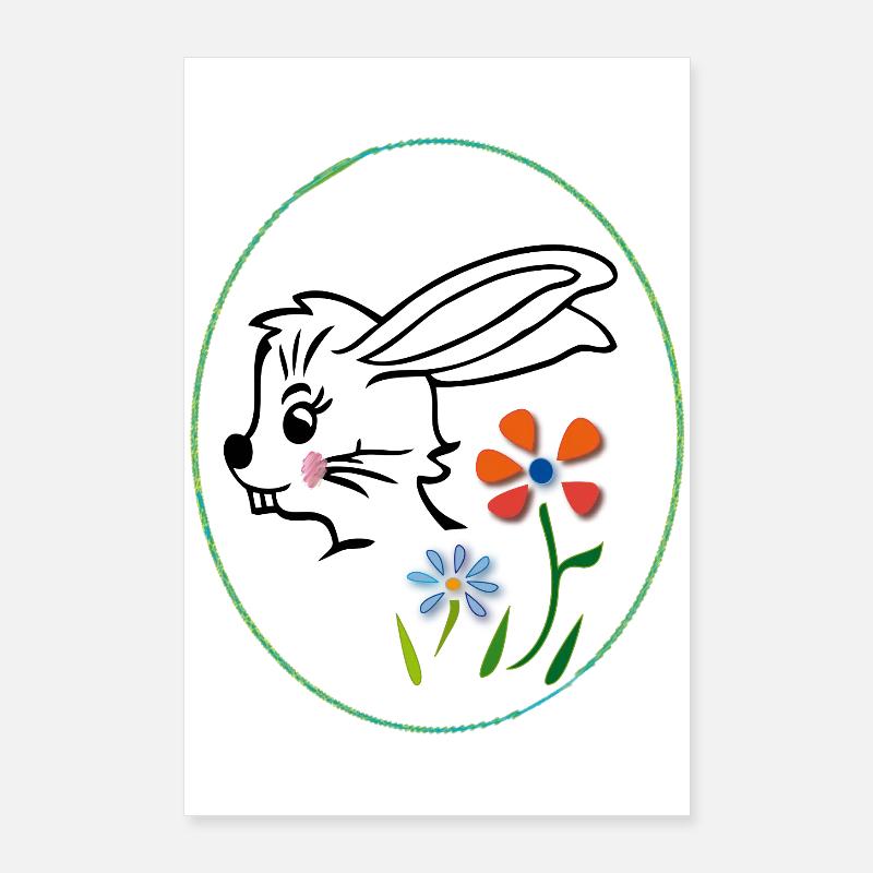 Lapin de Pâques Poster 60 x 90 cm