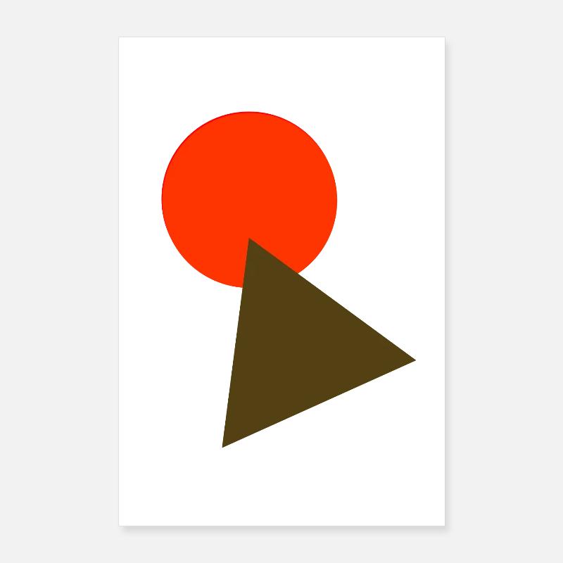 cirkel og trekant Poster 60x90 cm