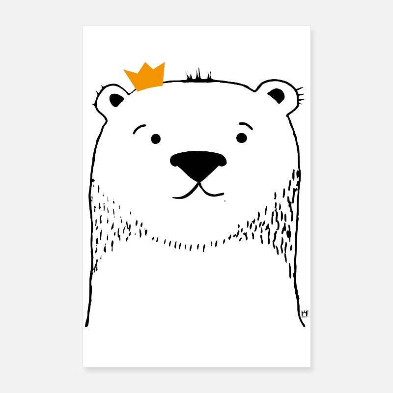 Ours polaire Theodore Poster 60 x 90 cm