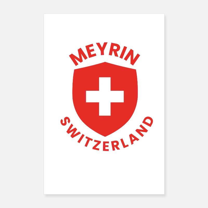 Meyrin Schweiz Shield Poster 24" x 35" (60x90 cm)