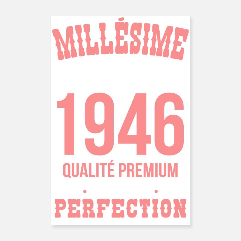 1946 – Millésime d’exception – Qualité premium Poster 60 x 90 cm
