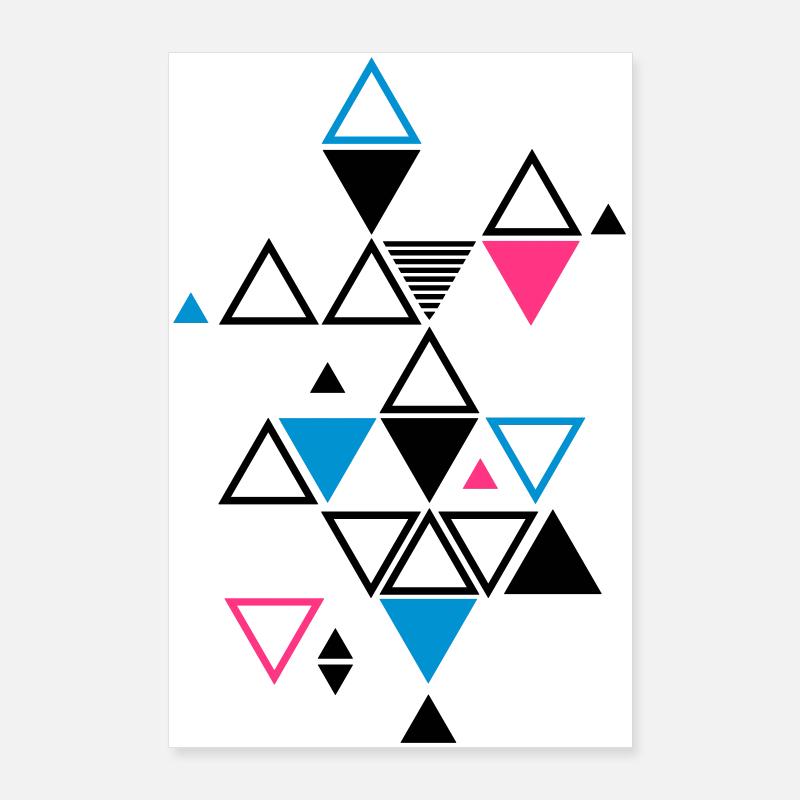 graphic pattern of triangles Poster 24" x 35" (60x90 cm)