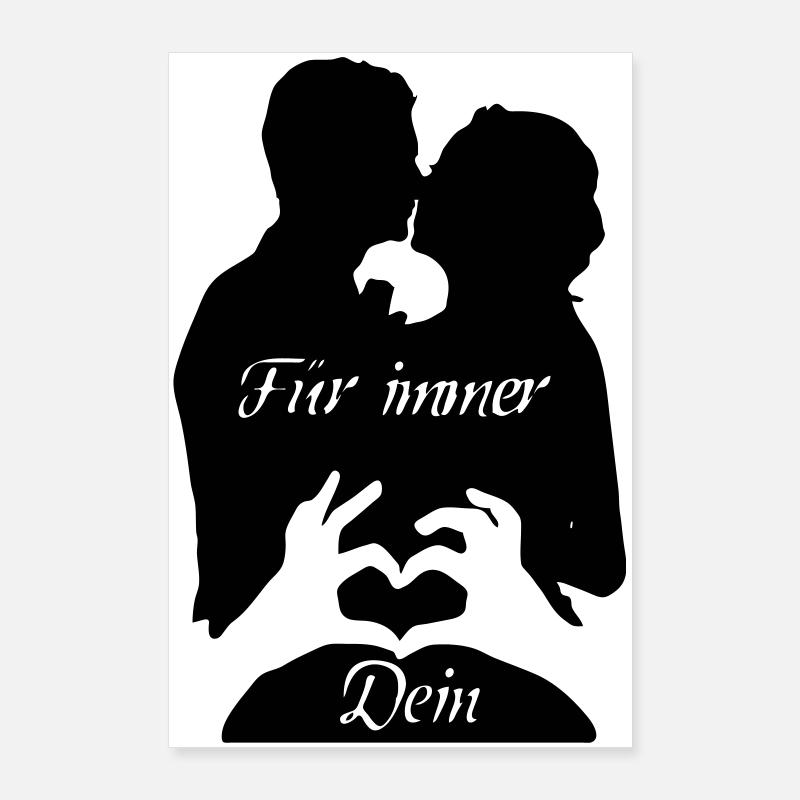 Liebe Paar Partner Ehe Valentinstag Geschenk Poster 60x90 cm