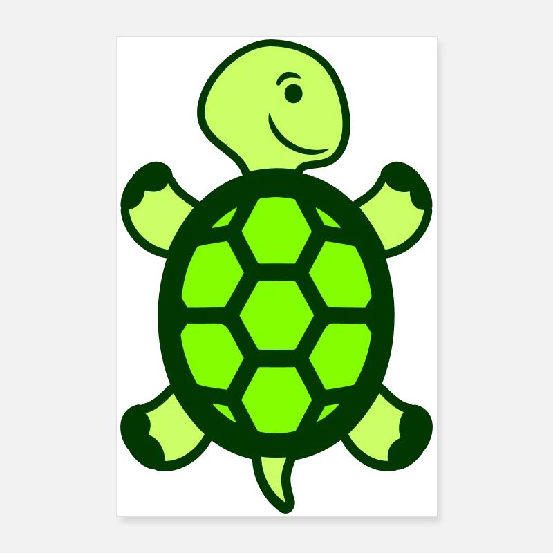 tortue tient serré mur escalade mignon Poster 60 x 90 cm