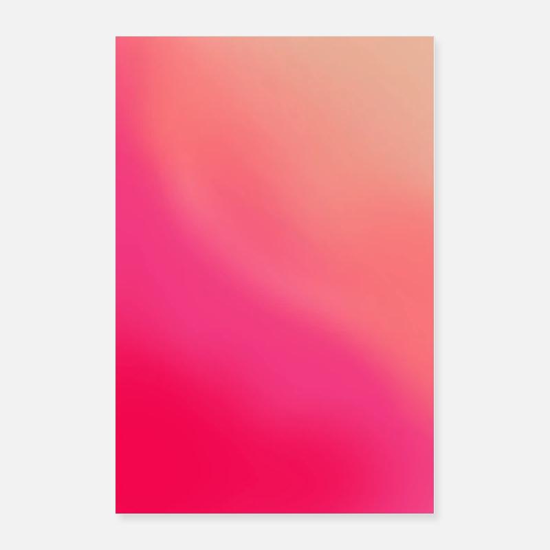 Gradient - Waves pink red customizable Poster 16" x 24" (40x60 cm)