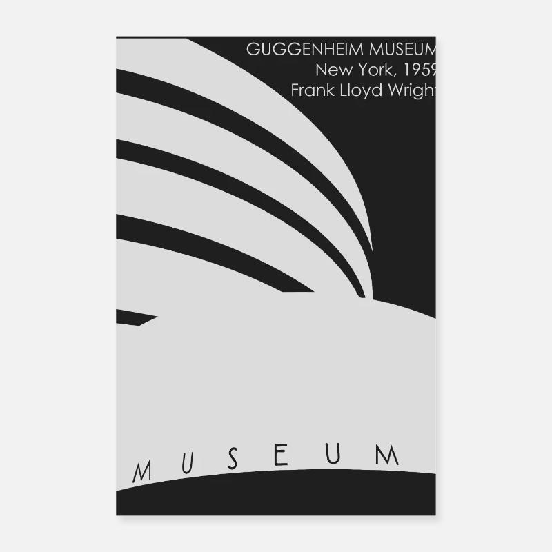 Architecture moderne: Musée Guggenheim Poster 40 x 60 cm