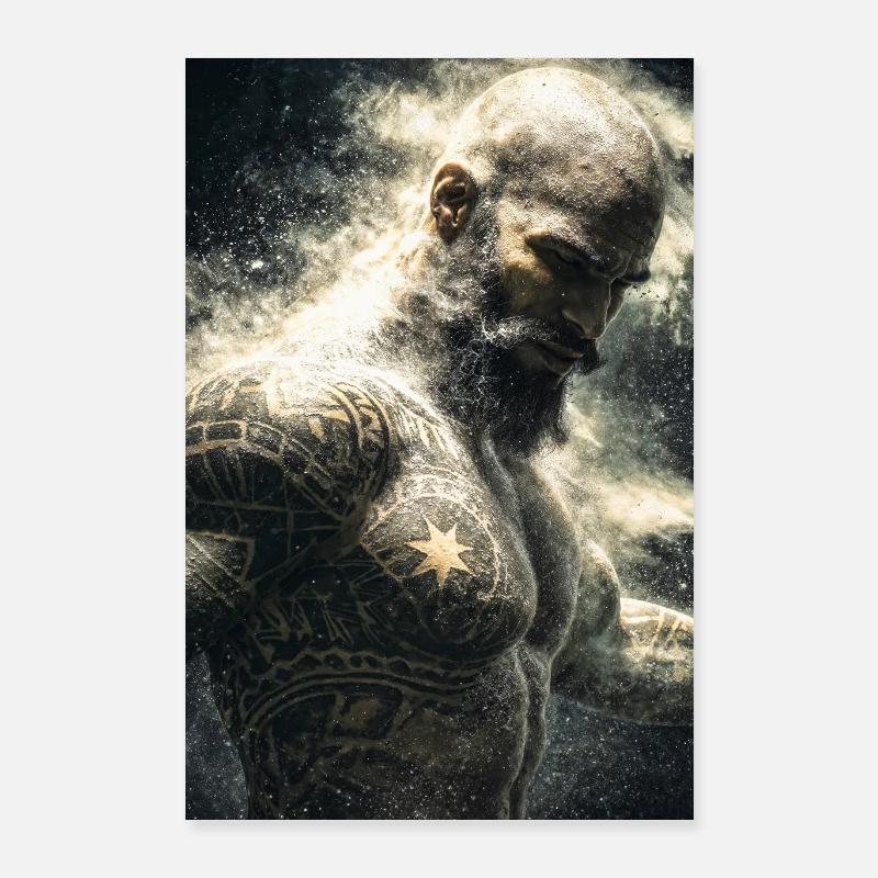 Dustbound Warrior Ink Poster 16" x 24" (40x60 cm)